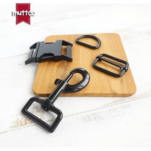 100pcs/lot (metal buckle+adjust buckle+D ring+metal dog clasp/set) environmental accessory 30mm DIY dog accessories 4 colors