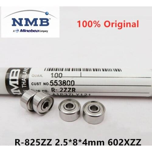 20pcs/100pcs NMB Minebea high speed bearing R-825ZZ 2.5*8*4 mm 602XZZ precision miniature ball bearings 2.5mmx8mmx4mm