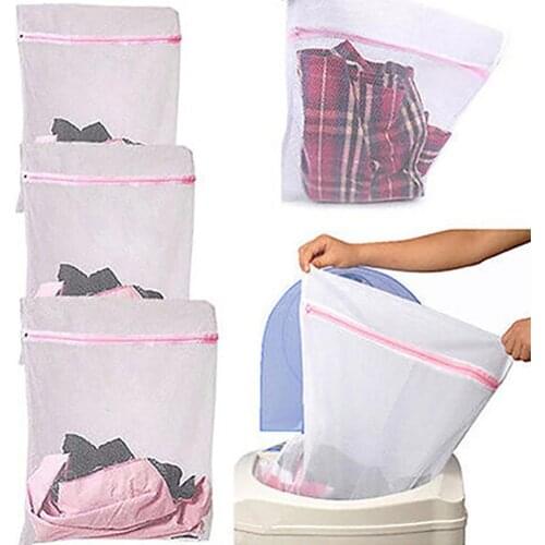 3 Sizes Foldable Underwear Clothes Aid Bra Socks Laundry Washing Machine Net Mesh Bag Bra Socks Clothing Underwear Laundry Bags