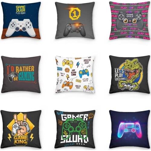 3D Game Controller Cushion Cover Pillow Case Gamer Sofa Car Pillow Covers Kid Adult Bed Pillowcases Home Decor 45x45cm