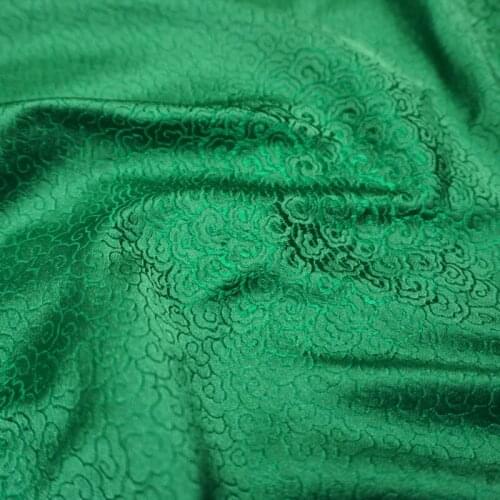 75cmx 100cm Metallic Jacquard Brocade Fabric, green wind pattern 3D jacquard yarn dyed fabric for Womens Coat Dress Skirt