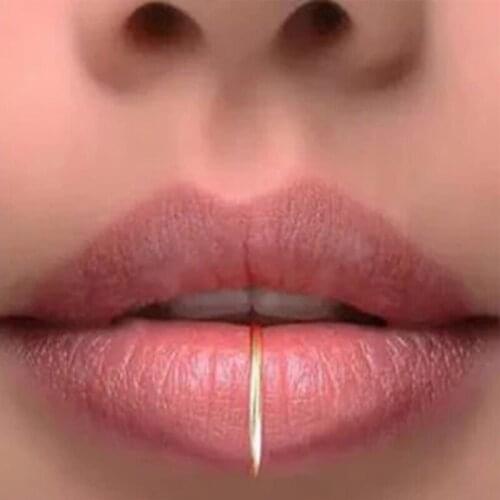 8/10mm 6 Colors Piercing C Shape Nose Ring Punk Lip Hoop Clip Helix Cartilage Earring Daily Body Jewelry