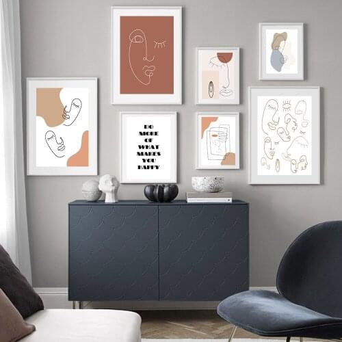 Abstract Line Canvas Black White Wall Art Minimalist Print Painting Nordic Poster Woman Body Picture Modern Living Room Decor