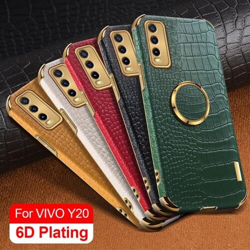 Crocodile Leather Case On For Vivo Y20 Y20i Y20S Y12S Y11S Y30 Y50 Y19 Y17 Y12 Y15 Y3 U10 U3X U3 Y5S Holder Cover Phone Case