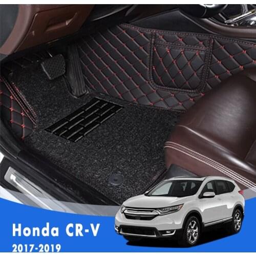 For Honda CR-V CRV CR V RW 5th Gen 2017 2018 2019 Luxury Double Layer Wire Loop Car Floor Mats Carpets Auto Accessories