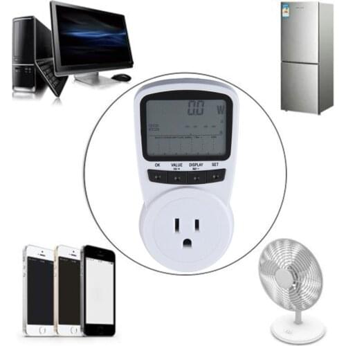 TS-1500 Electronic Energy Meter LCD Energy Monitor meter for US Plug Measuring Power Analyzer Electronic Outlet Socket