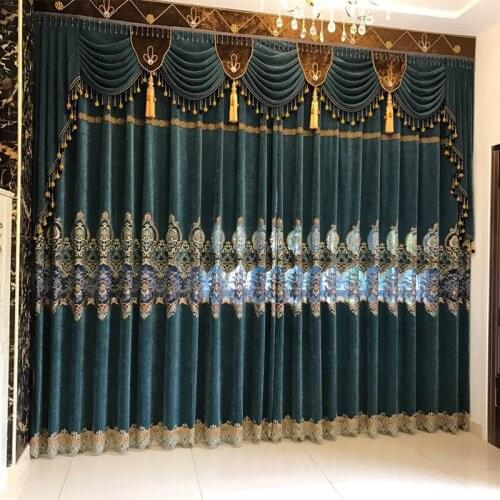 European Luxury Curtains for Window Curtains Styles for Living Room Elegant Drapes European Curtains Embroidered curtains