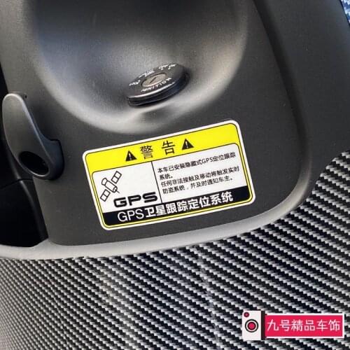 Ebike Anti Theft Positioning Warning Sticker Decoration Reflective Waterproof Gps for Ninebot Niu E80 E100 200
