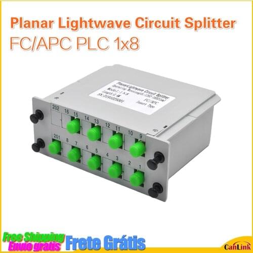 FC/APC PLC 1x8 splitter Fiber Optical waveguide Box FTTH PLC Splitter box 1*8 Planar Lightwave Circuit Splitter