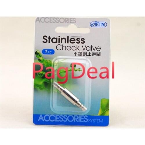 Ista Stailess Steel Check Valve Aquarium Fish Tank CO2 Diffuser Non-Return Check Valve Atomizer Regulator 4/6mm Air Line