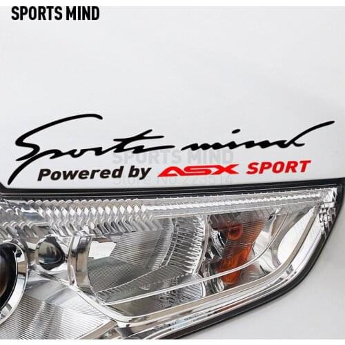 2 Pieces Sports Mind Car Styling On Car Lamp Eyebrow Automobiles Car Sticker For Mitsubishi asx 2010 - 2017 car accessories