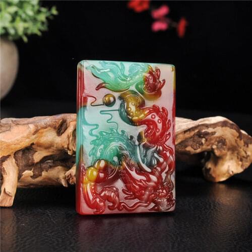 Fashion Color Jade Pendant Hand Carved Men Jadeite Necklaces Pendants for Women Fine Jewelry