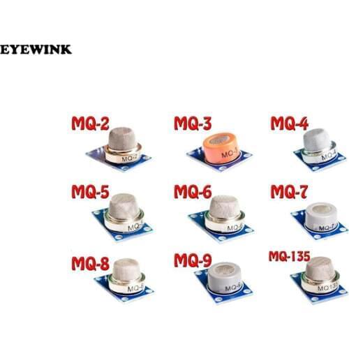 10PCS MQ-2 MQ-3 MQ-4 MQ-5 MQ-6 MQ-7 MQ-8 MQ-9 MQ-135 Detection Smoke methane liquefied Gas Sensor Module for Arduino Starter DIY