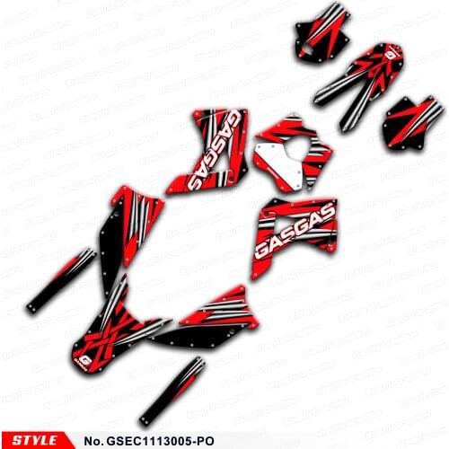 Aftermarket Graphics Personalised Sticker Kit for GAS GAS EC 125 200 250 300 2T 4T 6days 2011 2012 2013, Style No.GSEC1113005-PO