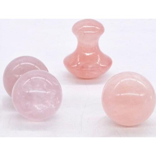 Natural Rose Quartz Stone Gua Sha Tool Mushroom Jade roller Massager Scraping Board Facial Neck Body Eye Massage Slimming Lift