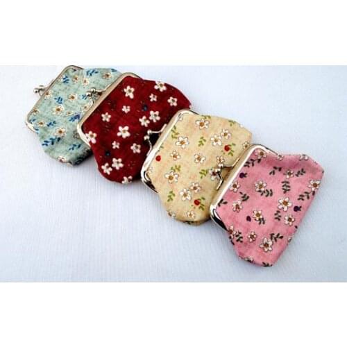 2021 New Fashion Lady Retro Vintage Flower Small Wallet Hasp Purse Clutch Bag