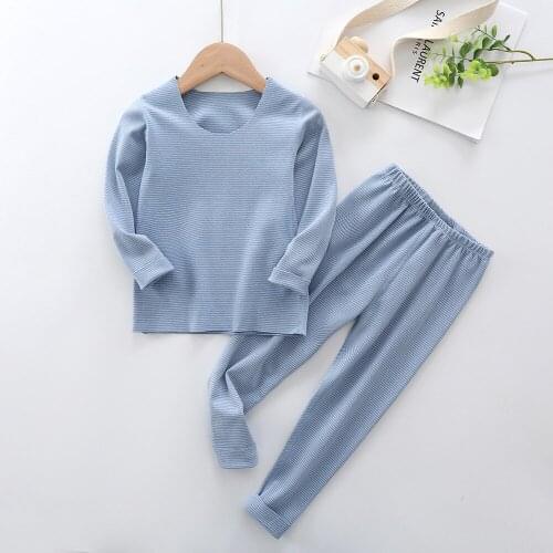 Teenages Clothes Pajamas Sets Girl Pajamas Children Cotton Thermal Underwear Warm Kids Sleepwear Winter Boys Home Suit Nightwear