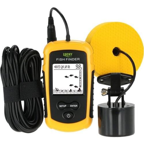 Outdoor high-definition sonar 100m fish finder, suitable for ecological fish hunting,fisherman boat depth detector Wired version