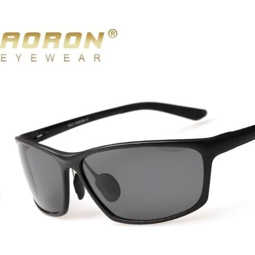 AORON Mens Polarized Aluminum Magnesium Sunglasses Al-Mg Driving Sun Glasses Goggle Eyewear Oculos de sol for Male