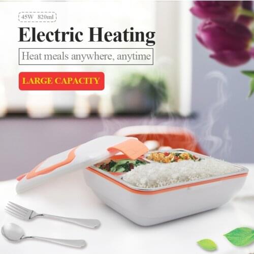 AHTOSKA Portable Electric Heating Dinnerware 220v / 12 V Plastics Food Warmer For Office And Home High Quality Stainless Steel