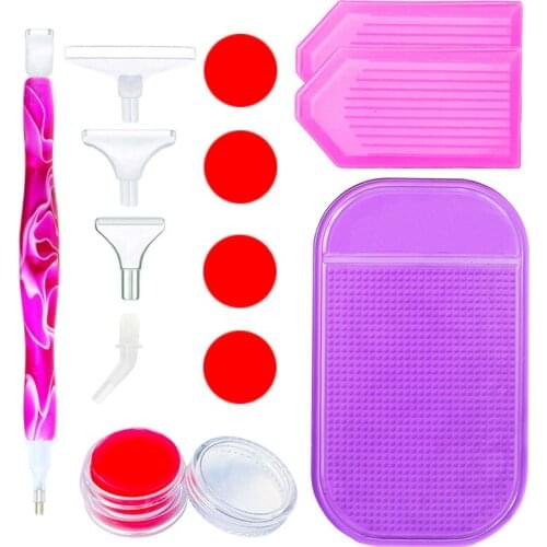 Magic Sticky Mat Handmade Resin Point Drill Pen Kit for Diamond Painting Tool Pen Easy to Pick Up Diamond Embroidery Accessories