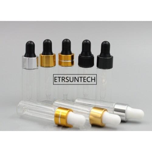5ml amber clear empty glass dropper bottle small sample bottle refillable bottle F1899