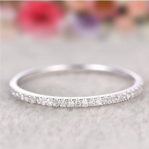 3 colors Eternity Promise ring 925 Sterling silver Cubic Zirconia Party Wedding Band Rings for women Simple Finger Jewelry