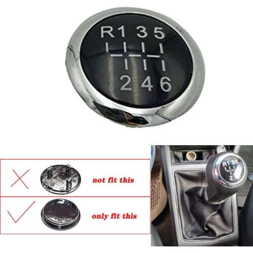 1pcs 5 /6 Speed Car Black Gear Knob Chrome Cap Top For Opel/Vauxhall Astra H Corsa D Vectra C Zafira B Antara Signum