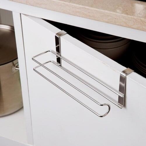 1pcs Paper Holder Stainless Steel Paper Towel Holder Rustproof Hanging Tissue Rack Bathroom Storage Toilet Roller Stand