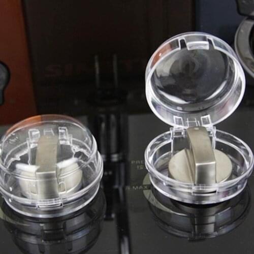 2/4 Pcs Clear Gas Stove Knob Cover Kit Kitchen Switch Protective Covers SCIE999