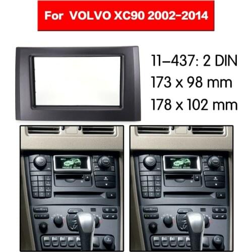 2 Din Fascia For VOLVO XC90 2002-2014 Radio DVD Stereo Panel Dash Mounting Installation Trim 11-437