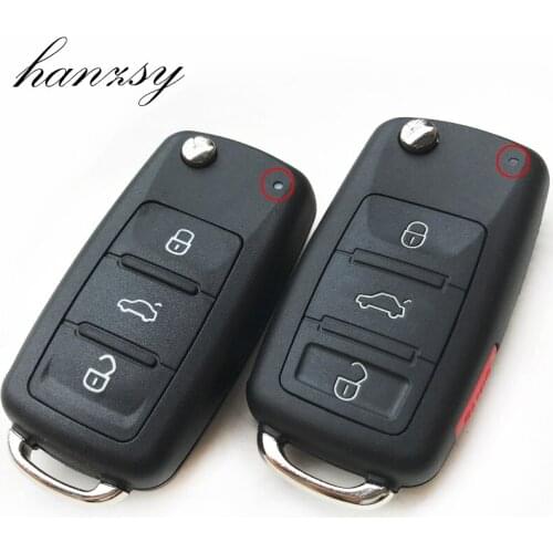 3/4 Button Car Remote Key Shell For Volkswagen VW Tiguan Polo Golf 4 7 6 Touareg MK6 Replacement Flip Folding Key Case Fob Cover