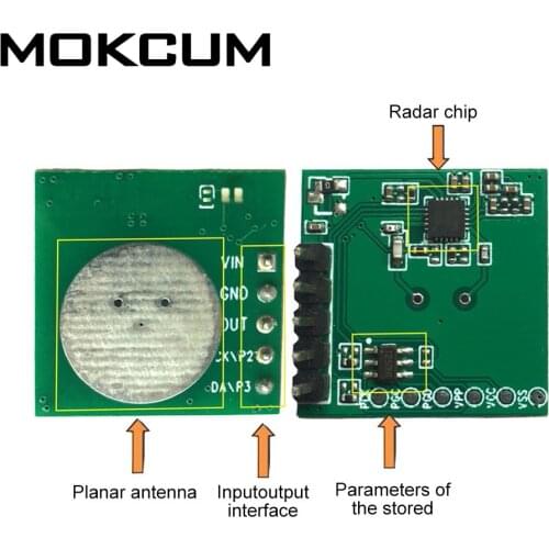 Infrared Human Body Induction 5.8G Microwave Radar Module Sensor Module DC 2.2V-4.8V Ultra-Low Power Distance Detector