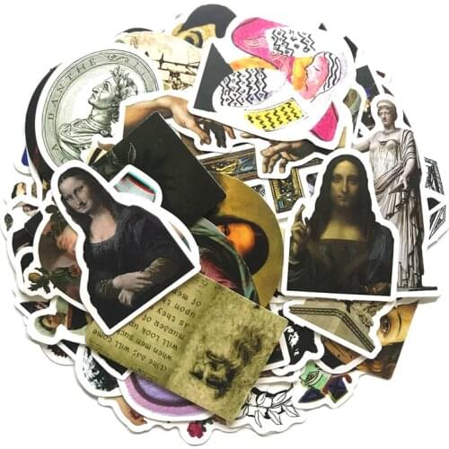 50/100PCS Renaissance Stickers for Car Styling Bike Motorcycle Phone Laptop Travel Luggage Cool Funny Sticker Bomb Decals