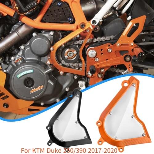 For Duke 390 Accessories Motorcycle Aluminum Front Sprocket Cover Chain Guard Protector for KTM DUKE 250 390 2017 2018 2019 2020