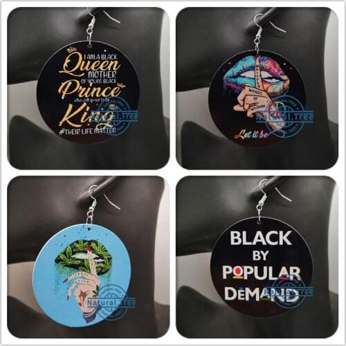 Free Shipping! Lips Wooden Earrings