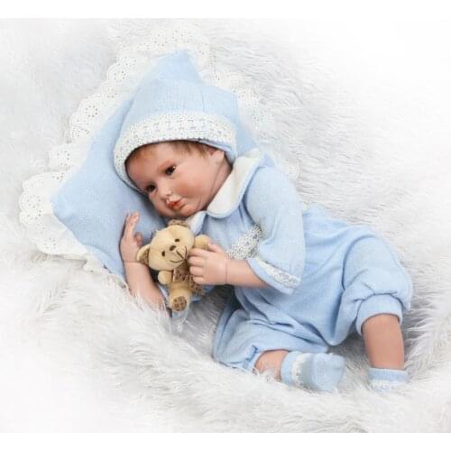 Free shipping lovely lifelike neborn baby doll soft silicone vinyl touch with soft mohair hair gifts for Birthday and Christmas