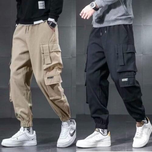 High Quality Khaki Casual Pants Men Military Tactical Joggers Army Green Cargo Pants Multi-Pocket Fashion Black Trousers Y59