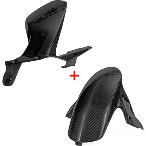 100% Carbon Fiber Gloss Motorcycle Front & Rear Fender Mudguard Hugger For Ducati Panigale V4 2018 2019 Motorbike Part