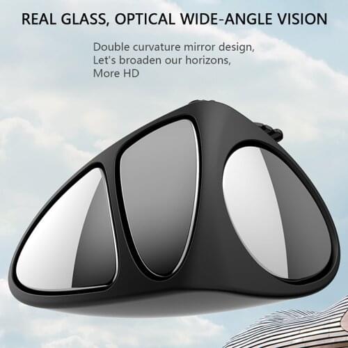 1 Piece Car Blind Spot Mirror Convex Rotatable 3 Side Automibile Exterior Rear View Parking Mirror Safety Accessories