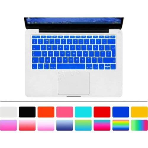For Newest Macbook Pro 13 Inch Keyboard Cover Skin 2017 Eu Layout English Protective A1708 No Touch Bar Release October 2016
