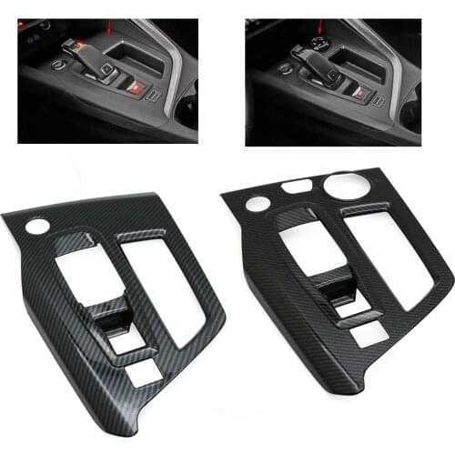 For Peugeot 3008 GT 5008 2016 2017 2018 Carbon Fiber Gear Shift Panel Cover Car Decoration Trim Interior Accessories Car Styling