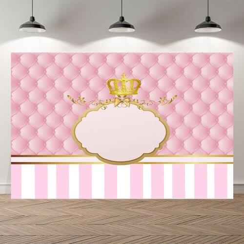 Thinvinyl new born princess BirthdayParty baby shower BannerBackgrounds Printed Professional Indoor Photographic studio Backdrop