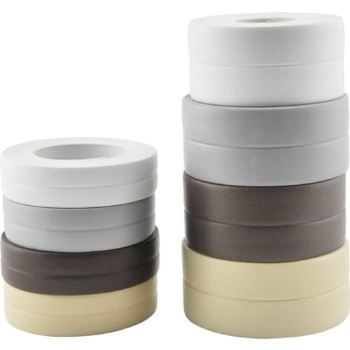 PVC Caulk Strip Seam Joint Caulkstrip Tub Surround Sealer Trim 38mm x 2.8m / 3.2m White Gray Beige Brown Blue Green Pink