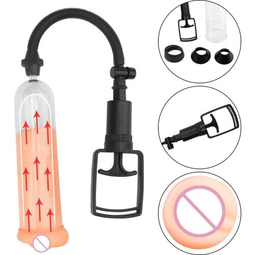 Sex Toys For Men Male Masturbator Penis Enlargement Extender for Adult Sex Products Realistic Vagina Powerful Vacuum Penis Pump