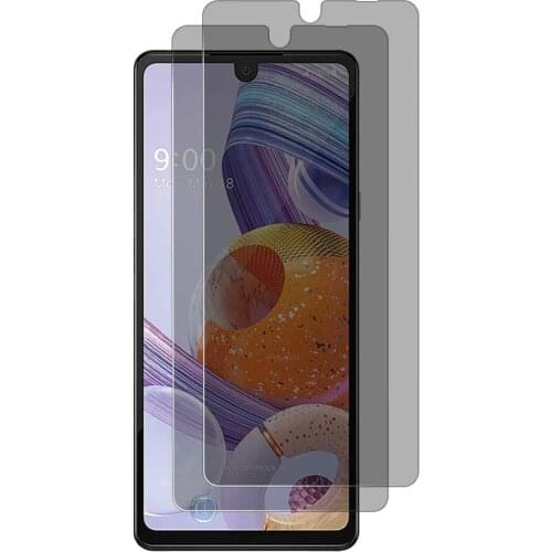 2 PCS Privacy Filter Tempered Glass Full Coverage Film AntiSpy Shield Screen Protector for LG Stylo 6/Stylo 5/Stylo 4