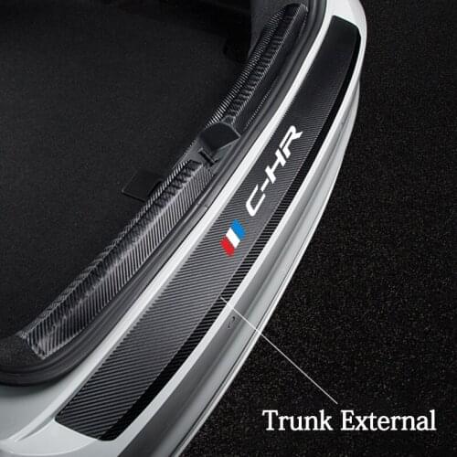 90cm*7cm Leather Car Rear Bumper Stickers Trunk Guard Plate Molding For chr 2018 2019 2020 car Accessories