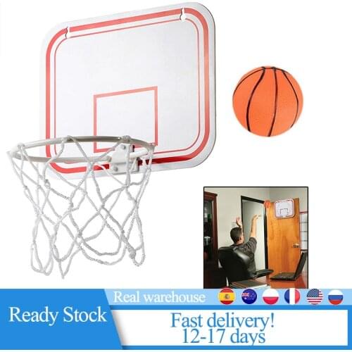 Shatterproof Backboard Indoor Mini Sports Punch Free Toy Rebounds Wall Hanging Children Basketball Hoop Set Net Game Hoop Ring