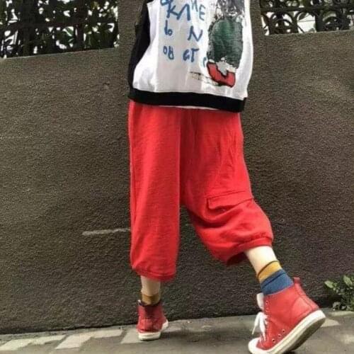 Summer New Loose Fit Cartoon Elastic Waist Baggy Pants Women Street 2020 Hip Hop Casual Wide Leg Pants Harajuku Pantalon Femme