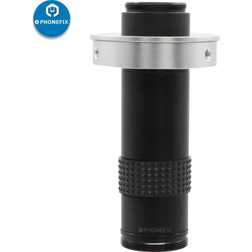 Continuous Zoom C-mount Lens 1X - 120X 15:1 High Coverage Distance for CCD CMOS Industry Industrial Video Microscope Camera